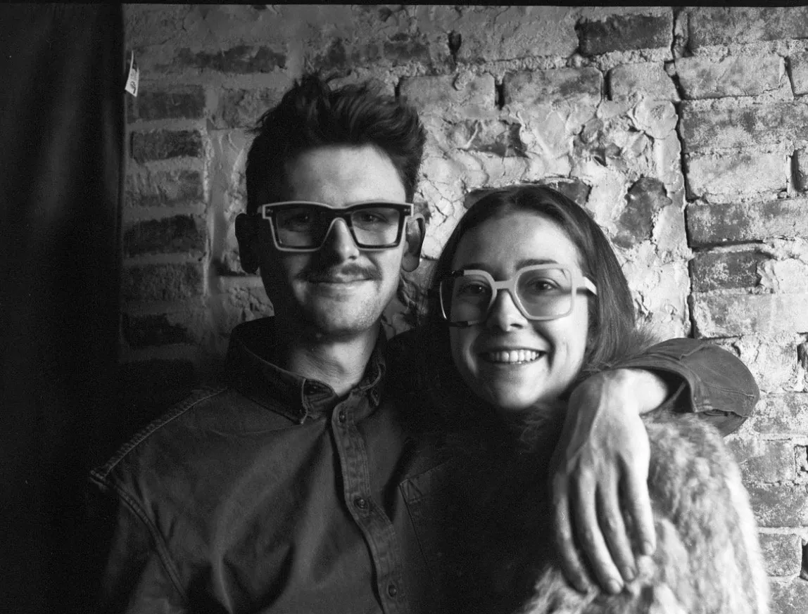 Portrait argentique couple N&B